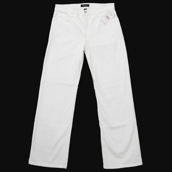 Karen Kane Off White Cropped Straight Leg Jeans Size 10 - Picture 1 of 9